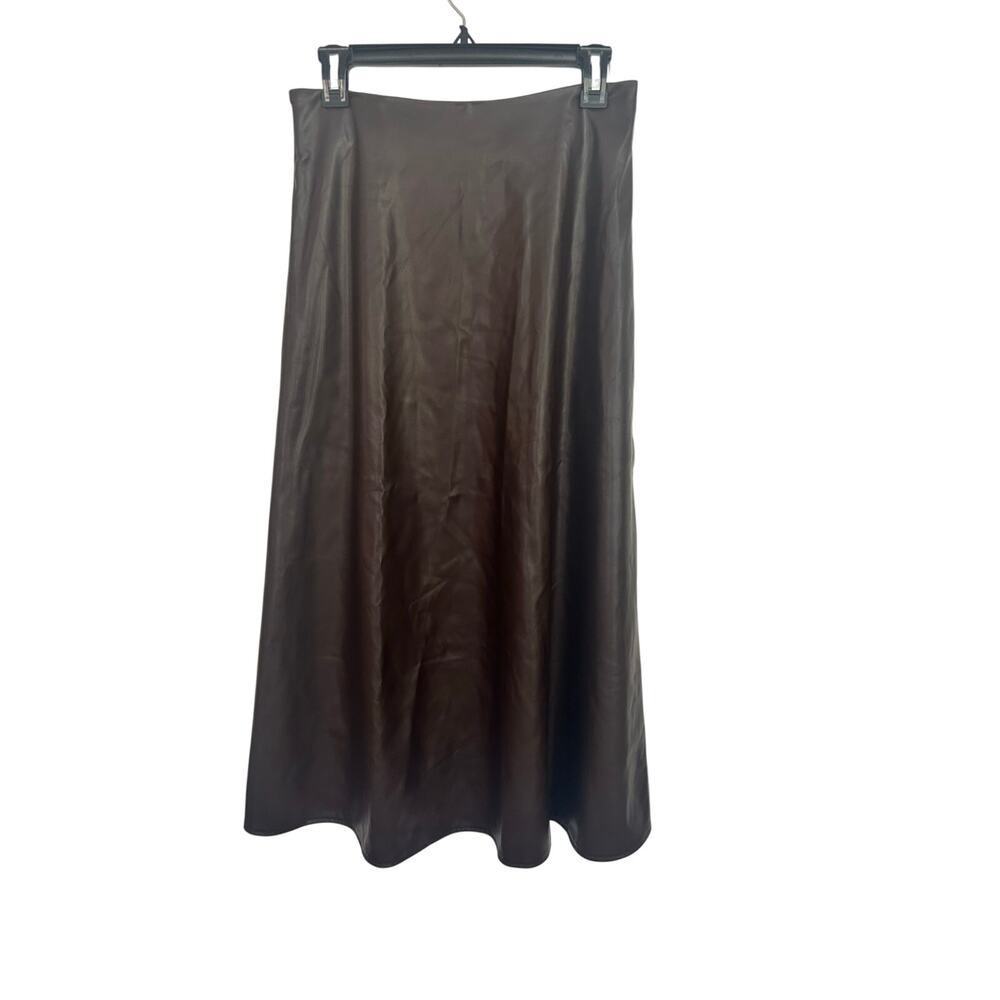Commense Faux Leather Midi Skirt NEW with Tag Women's Medium Fast Shipping